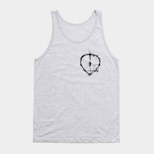 Transparent graphic heart Tank Top